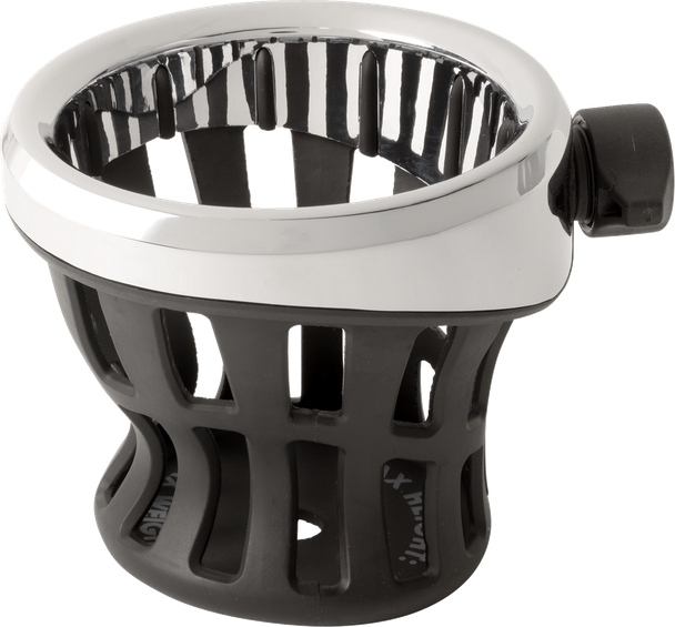 Ciro 55421 Gen 2 Drink Holder - Chrome - Passenger - Black Mount