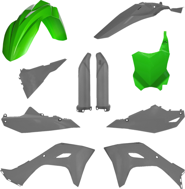 Acerbis 2983574594 Full Body Kit - Green/Gray - for Kawasaki - Kx 24-25