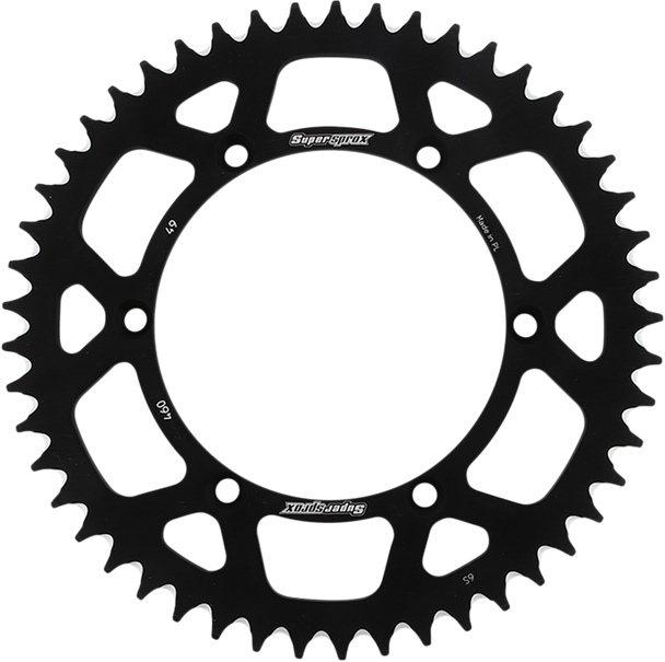Supersprox RAL-460-49-BLK Rear Sprocket - Black - for Kawasaki/Suzuki - 49 Tooth