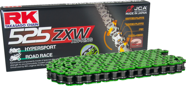 RK MM525ZXW-170 525 Zxw - Drive Chain - 170 Links - Green
