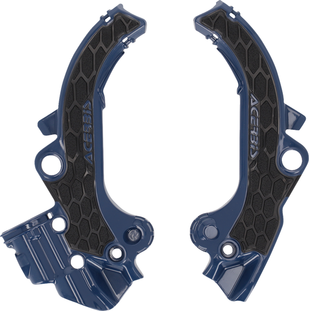 Acerbis 2985891034 X-Grip Frame Guards - Black/Blue - SX65 | TC65 | MC65