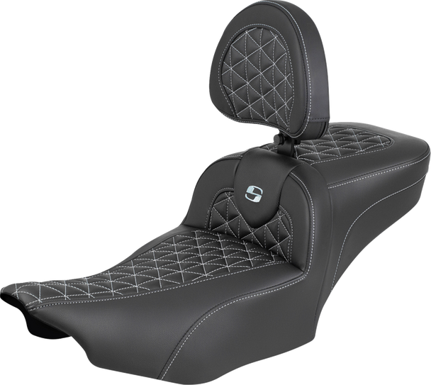 Saddlemen 823-07-211B5 Roadsofa Ext Reach Seat - w/ Backrest - FLH/FLT 23-25