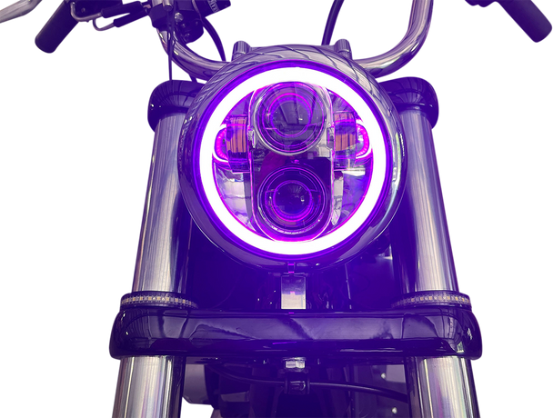 Custom Dynamics PG-575-C ProGLOW 5-3/4" Headlamp - with Mounting Ring - Chrome