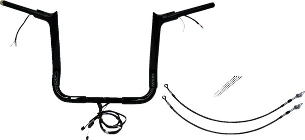 Fat Baggers Inc. 801214-B Ez Install Wired 1-1/2" Pointed Top Handlebar Kit