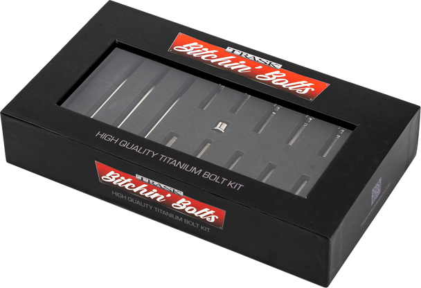 Trask TM-1050-G Bitchin' Bolts Hardware Kit - Titanium - M8 - Primary Cover