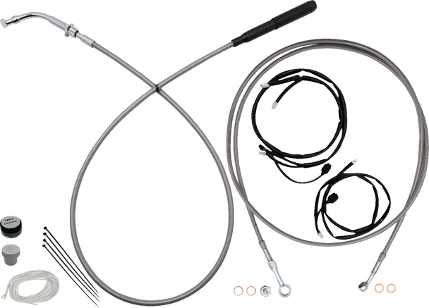 Fat Baggers Inc. 249016-C Ez Install Kit - Braided Stainless Steel/Chrome