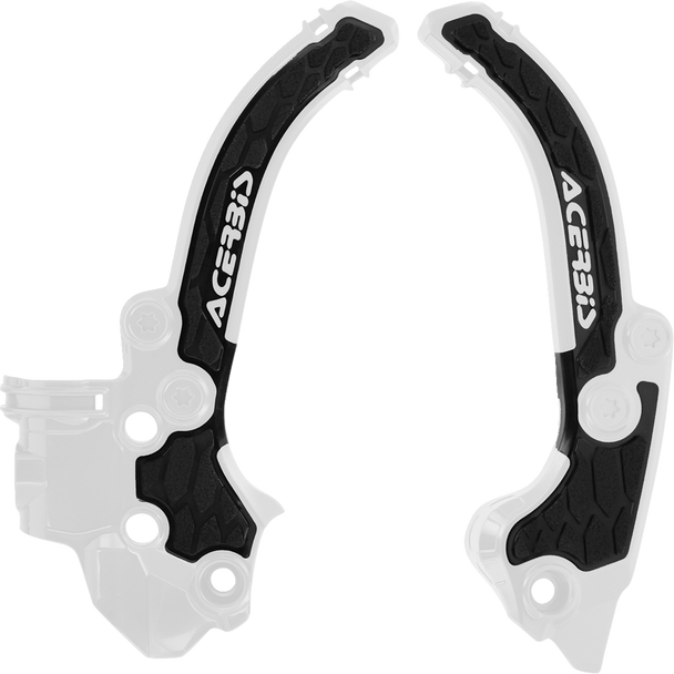 Acerbis 2985911035 X-Grip Frame Guards - Black/White - SX50 | TC50 | MC50