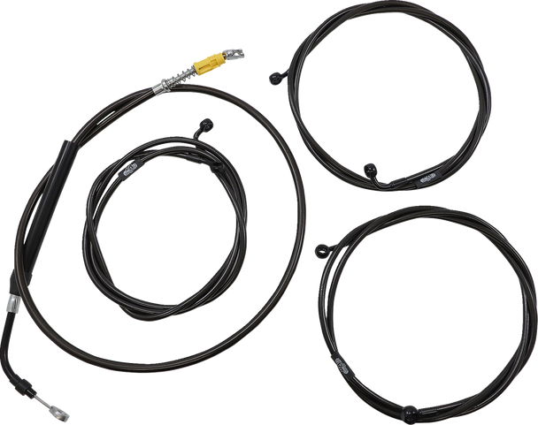 La Choppers LA-8056KT3-19M Complete Plug-and-Play Cable Kit - ABS - Midnight