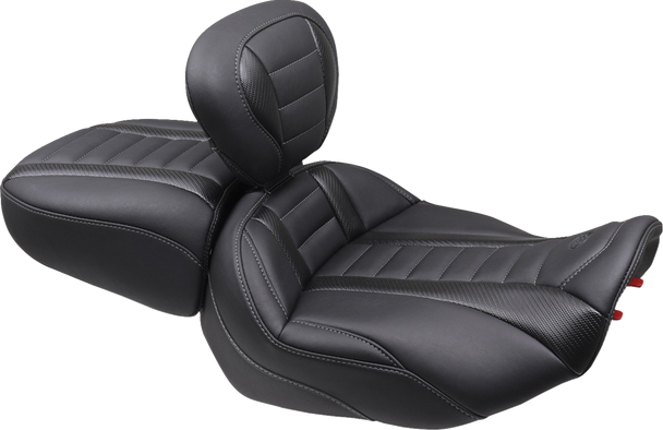 Mustang 88402GM Deluxe Touring Passenger Seat - CF Inlay - FLH/FLT 23-24