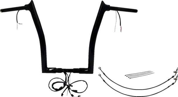 Fat Baggers Inc. 801316-B Ez Install Wired 1-1/2" Pointed Top Handlebar Kit