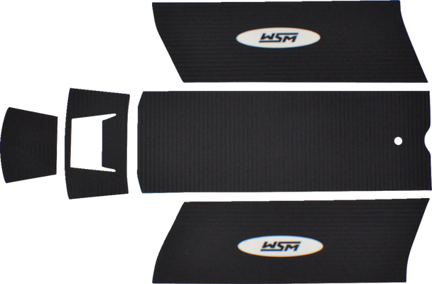 WSM 012-099BLK Traction Mat - Black - Self-Adhesive - for Kawasaki Js