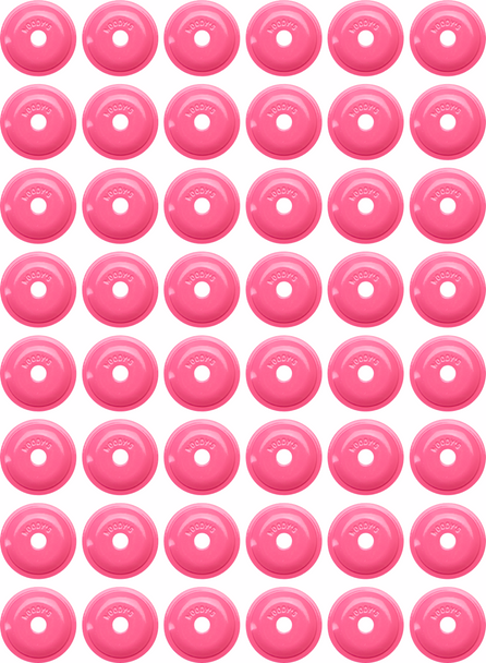 WOODY'S ARG-3820-48 Support Plates - Grand Digger - Pink - Round - 48 Pack