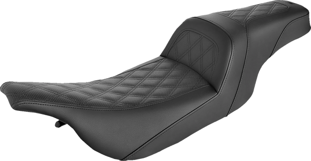 Saddlemen 897-07-162 Slim Seat - Black - Lattice Stitch - 99-07 FLHT/FLTR