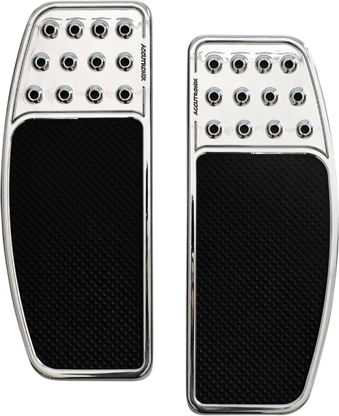 Accutronix FBF01-DOC Front Floorboards - Chrome w/ Rubber Inserts - Fl