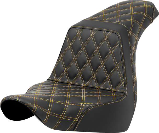 Saddlemen 818-29-17507 Step-Up Seat - Lattice - Gold Stitch - FXLR/FLSB 18-21