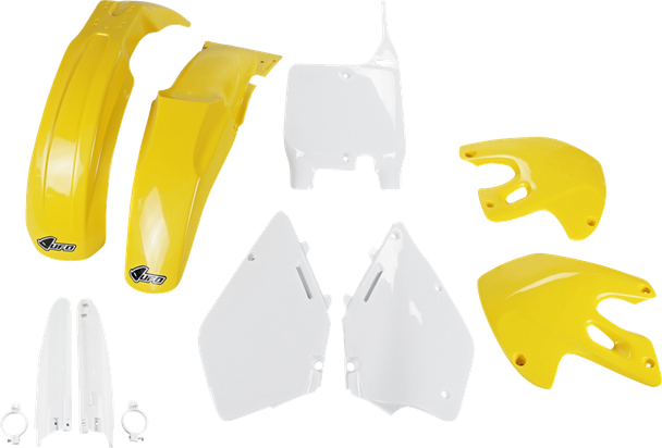 UFO SUKIT400F@999 Body Kit - Oem Yellow/White - for Suzuki - Rm 99-00