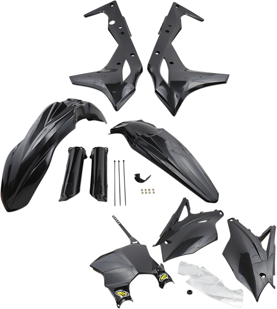 Cycra 1CYC-9319-12 Body Kit - Powerflow - Black - for Kawasaki - Kx 17-20