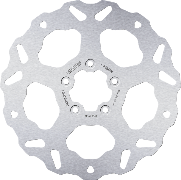 Galfer DF680W Solid Rotor - Front - Solid Mount