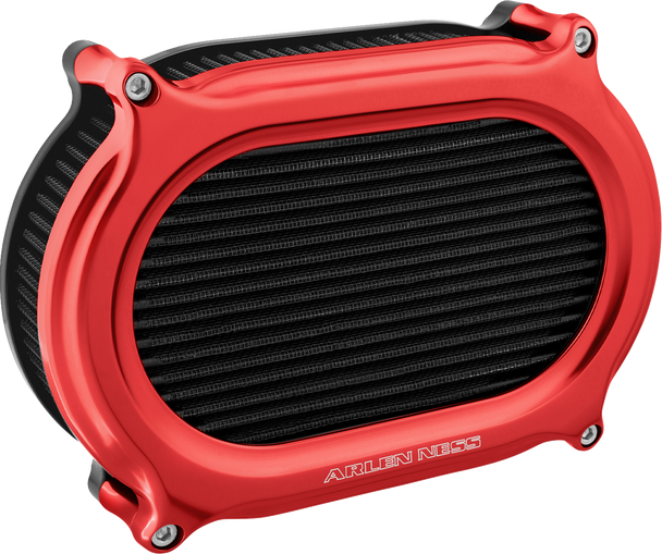 Arlen Ness 600-173 Stage 2 Oval Air Cleaner Kit - Red