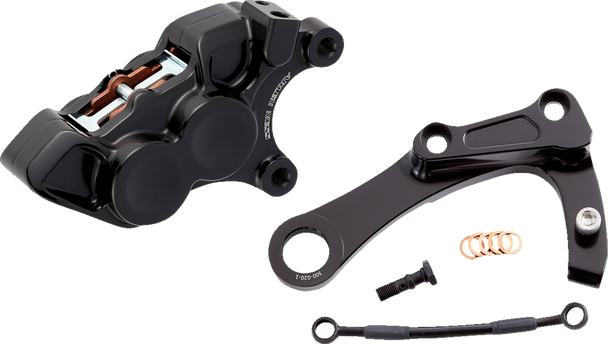 Arlen Ness 02-329 4-Piston Caliper - Rear - Black