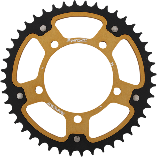 Supersprox RST-702-44-GLD Stealth Rear Sprocket - 44 Tooth - Gold - for Aprilia