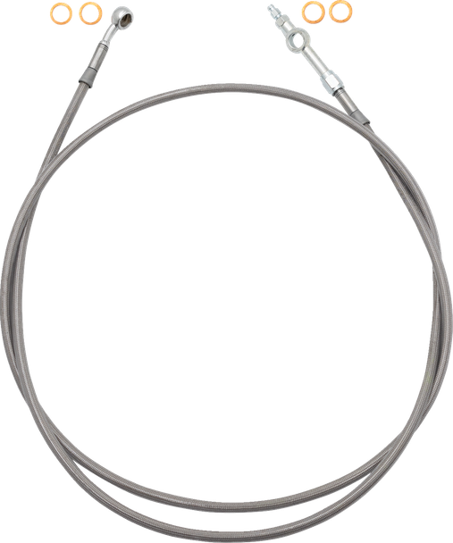 FAT Baggers INC. 120069 Ez Install Brake Line - 69" - Stainless Steel Braid