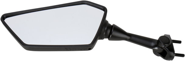Emgo 20-43092 Mirror - Side View - Polygon - Black - Left