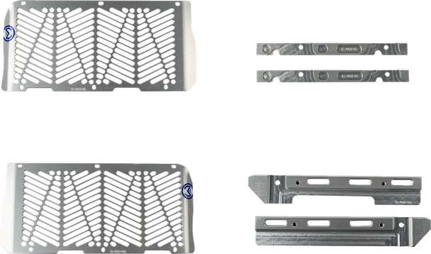 Moose Racing 776112 Billet Radiator Guards - Silver - for Beta