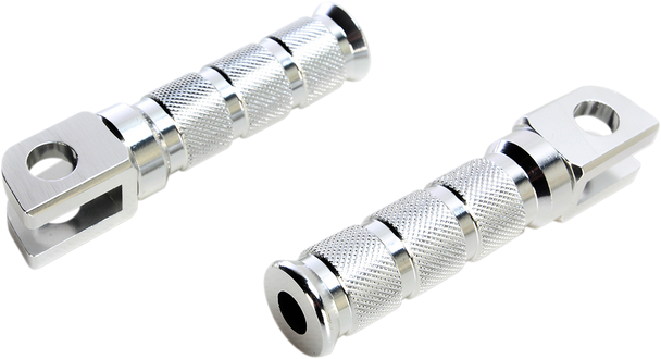 Emgo 50-11231 Front Foot Pegs - Silver - for Suzuki