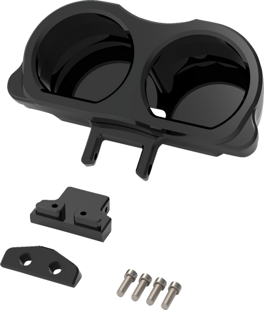LA Choppers LA-7397-03B Gauge Mount - Dual - Black - Flt