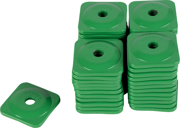 WOODY'S ASG-3780-48 Support Plates - Grand Digger - Green - Square - 48 Pack
