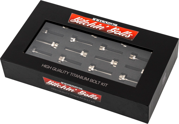 Trask TM-1050-D Bitchin' Bolts Hardware Kit - Titanium - M8 - Rocker Box