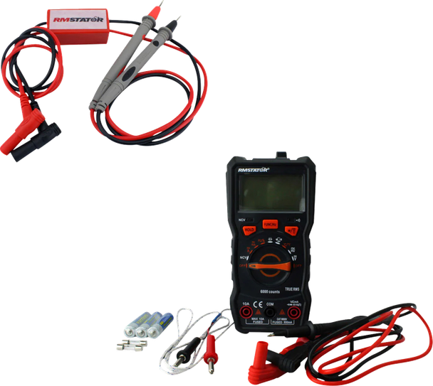RM Stator RM22980 Digital Multimeter with Voltage Peak Reading Dva Adapter Kit