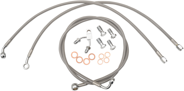 LA Choppers LA-8122B19 Brake Lines - 20" Ape Hanger Handlebars - Stainless Steel