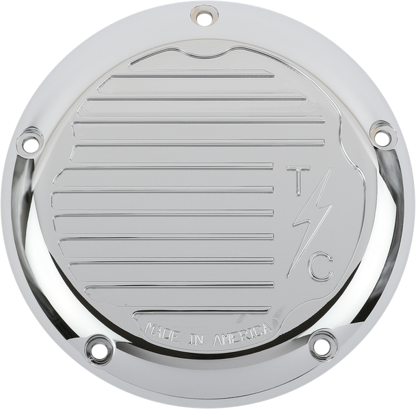 Thrashin Supply CO. TSC-3017-3 Derby Cover without Gasket - Chrome - 5 Hole