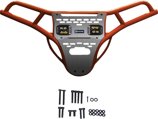 Ravek 64-317ORLA Front Bumper/Skid Plate with Amber Lights - Rzr Xp 1000