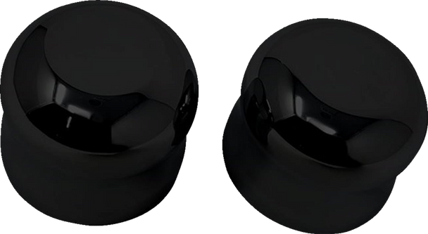 Covingtons C0007-B Axle Covers - Front - Smooth - Black - Pair - 08-23