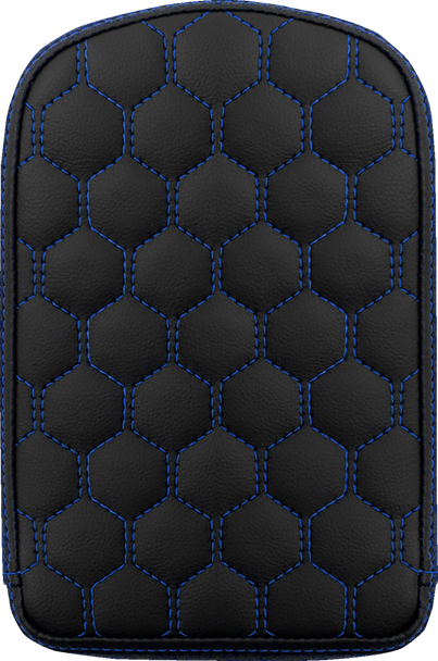 Saddlemen 041149BLU RoadSofa Sissy Bar Pad - Honeycomb - Blue Stitching
