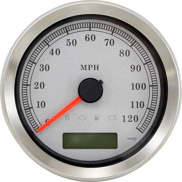 Drag Specialties 2210-0459 Programmable Speedometer - Silver Face - MPH