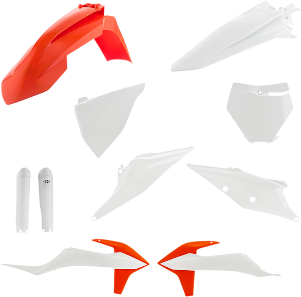 Acerbis 2726497118 Full Body Kit - 21 Oem White/Orange - for Ktm - SX/XC 19-22