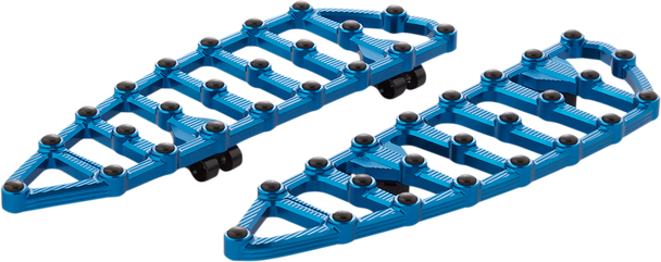 Arlen Ness 410-009 MX Driver Floorboards Blue for 18+ Harley Softail FLSL FLFB