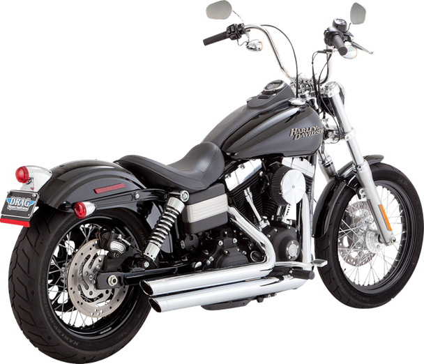 Vance & Hines 17338 Big Shots Staggered Exhaust System - Chrome