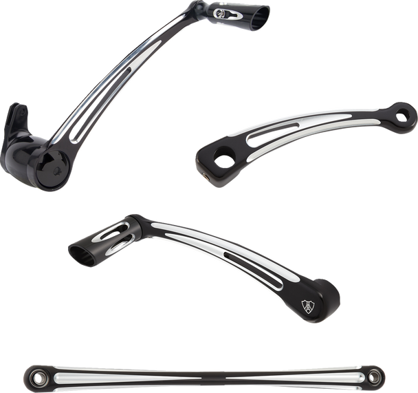 Arlen Ness 420-108 Deep Cut Foot Control Kit w/ Toe Shifter - Black