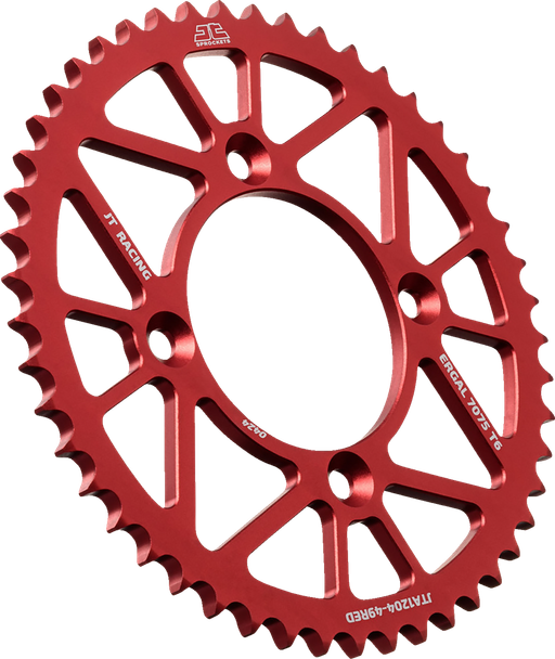 JT Sprockets JTA1204.49RED Rear Sprocket - Aluminum - 49 Tooth - Red - Crf 125FB