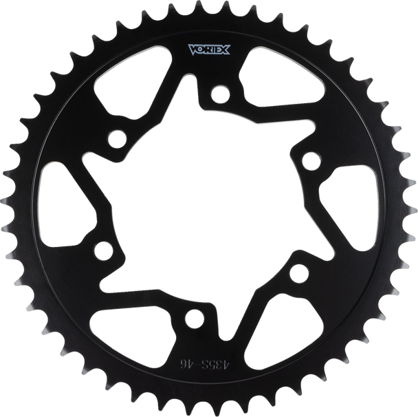 Vortex 435S-46 Rear Sprocket - 46 Tooth - Black - for Yamaha