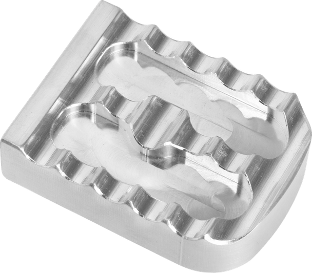Joker Machine 08-650-1 Brake Pedal Cover - Silver - Serrated