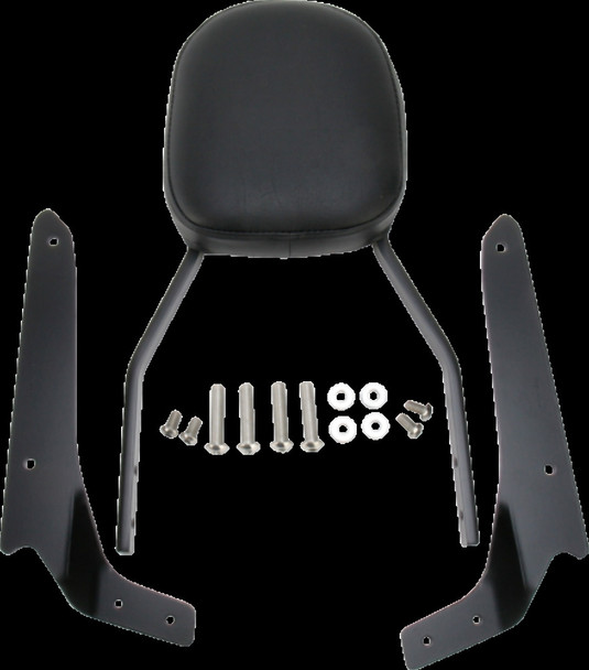 Cobra Standard Square Sissy Bar with Pad in Black 02-5111B