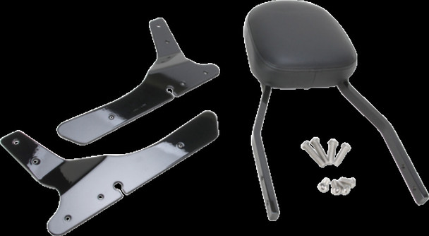 Cobra Black 17" Standard Square Sissy Bar with Pad 602-1153B