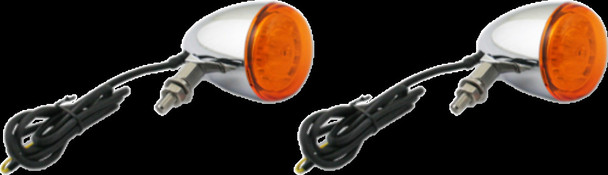Custom Dynamics Chrome Complete ProBeam Solid Amber Universal Turn Signal