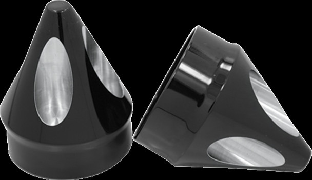 Avon Grips Black Anodized Spike 1" Axle Nut Covers AXL-SPK-ANO